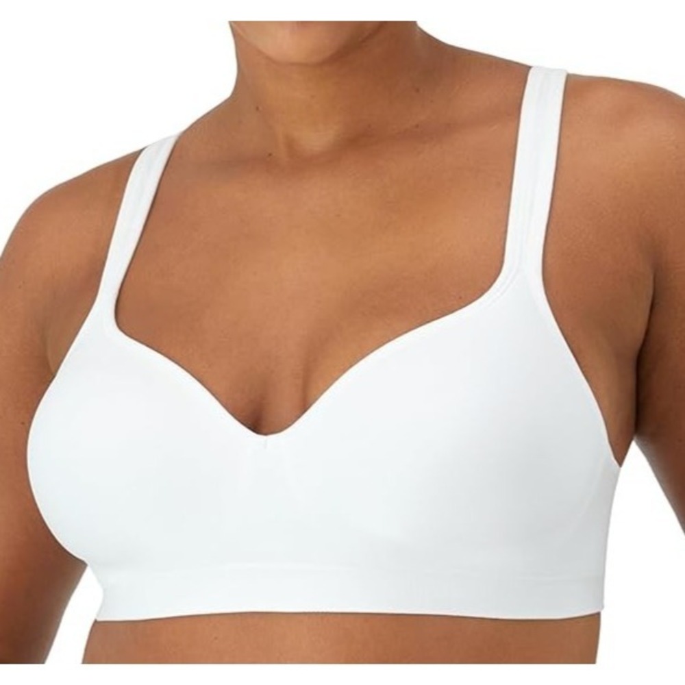 36C Bali 3463 Full Coverage Wireless Moisture Wicking Comfort Bra White